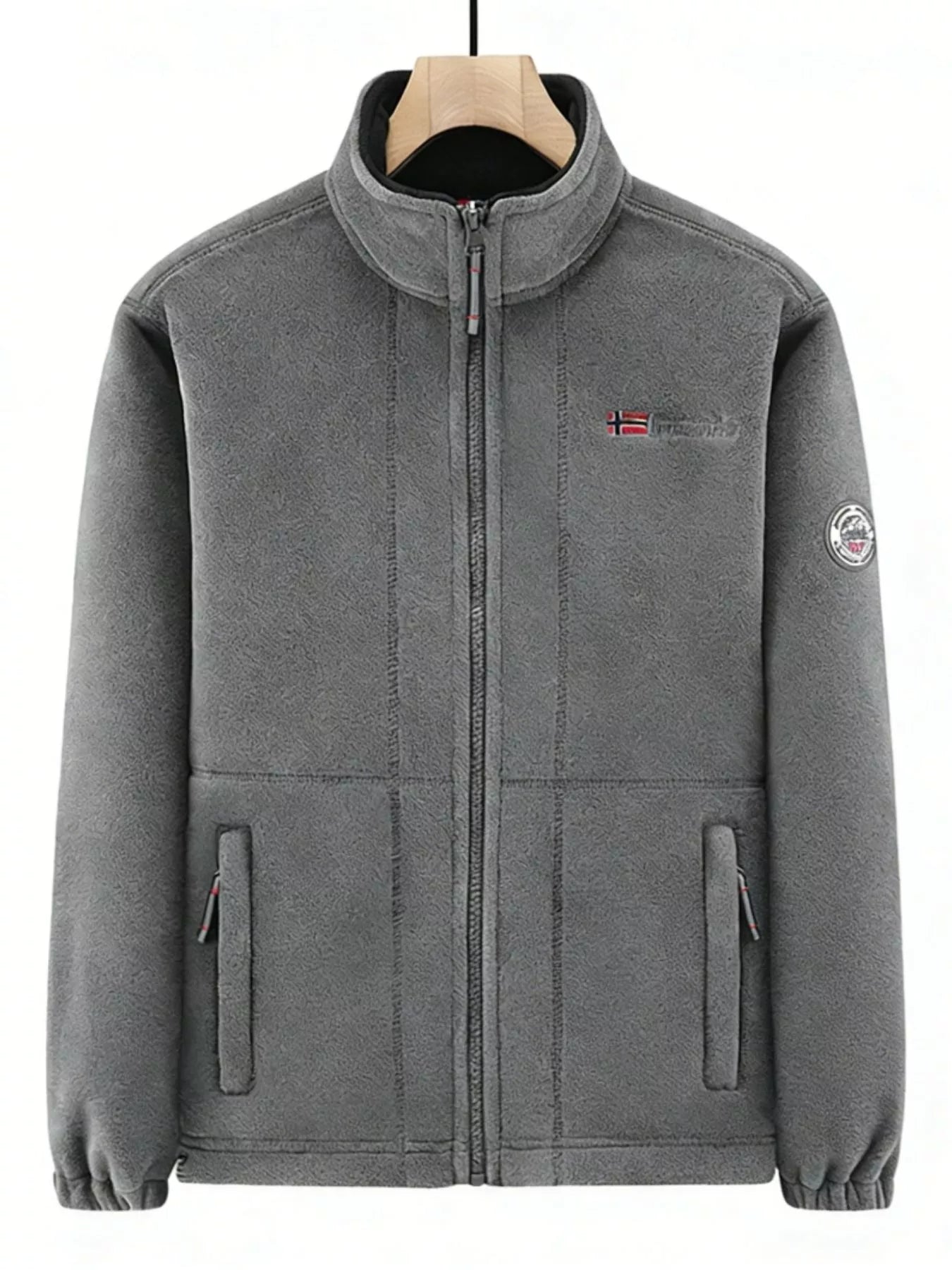 Large Size Mens Fleece Zipper Jacket