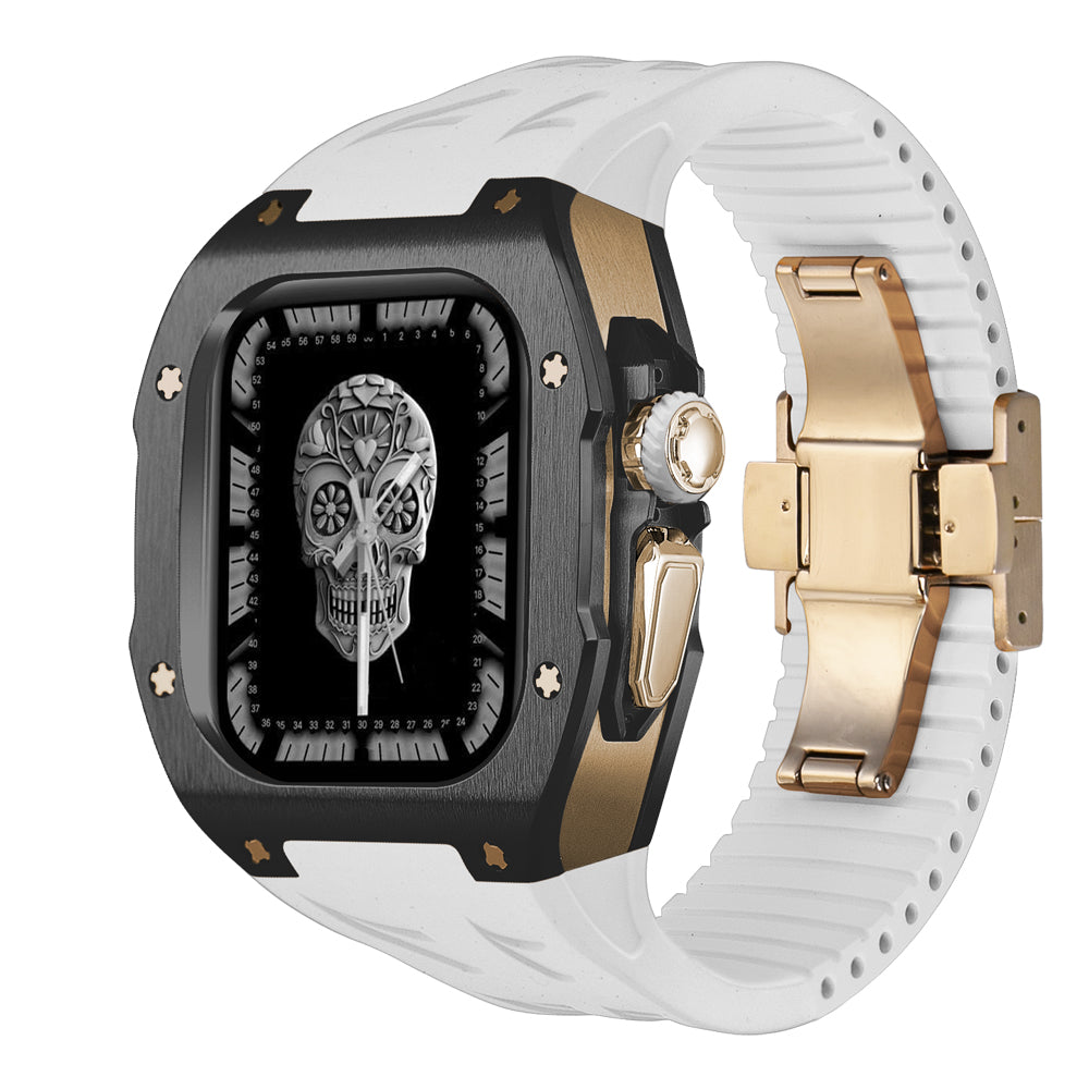 Tough Metal Case and Flexible Rubber Band for Apple Watch Ultra