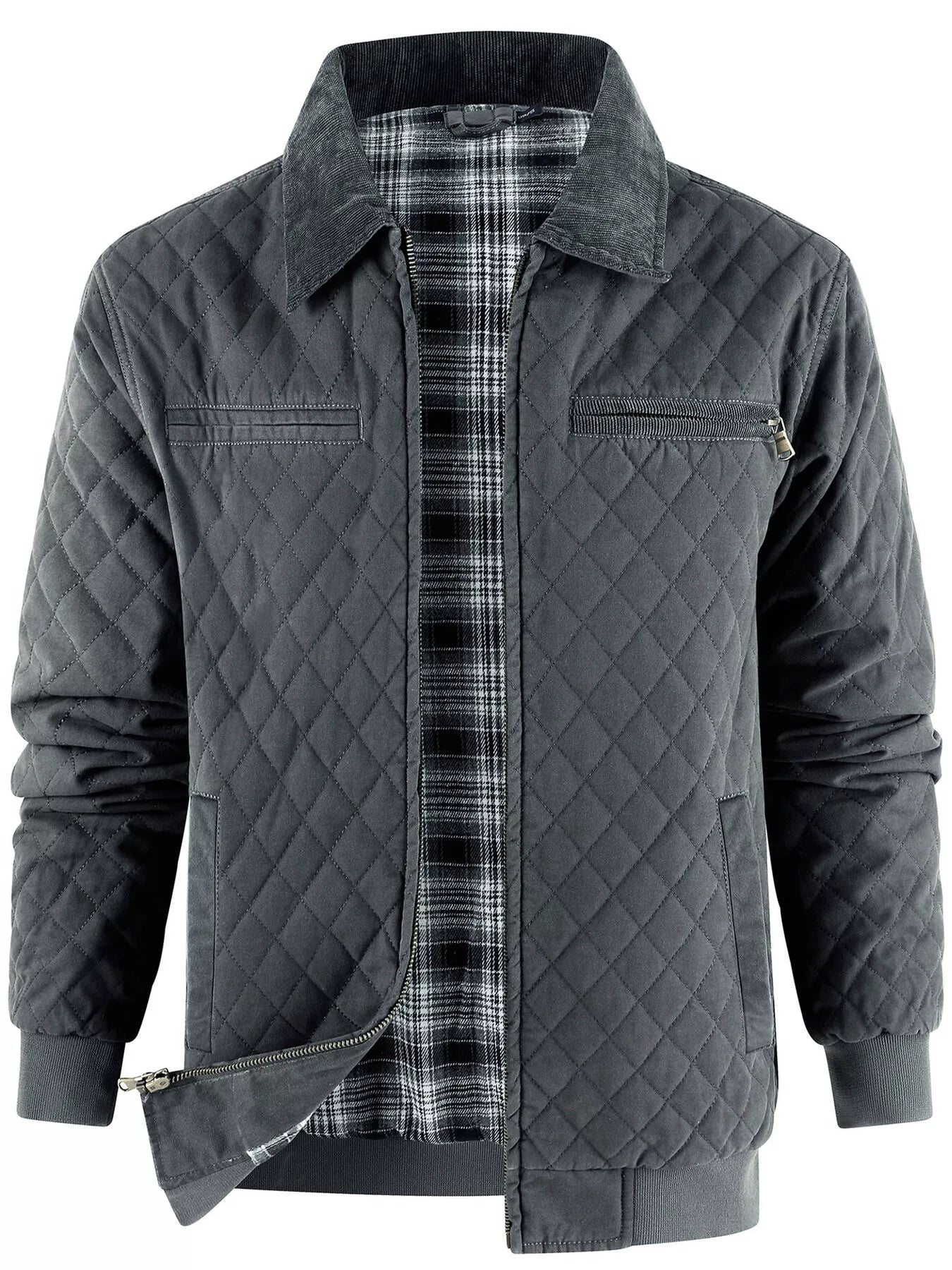 Insulated Flannel Lined Mens Padded Coat