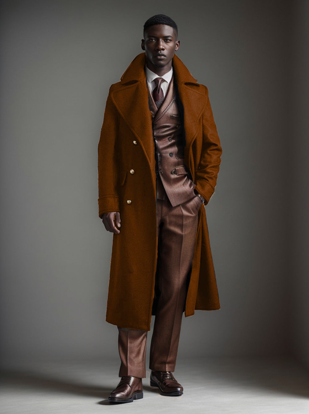 Warm Mens Winter Overcoat