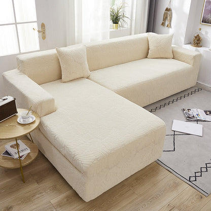 Velvet Plush Corner Sectional Corner Sofa Covers , Stretch Sofa Slipcover