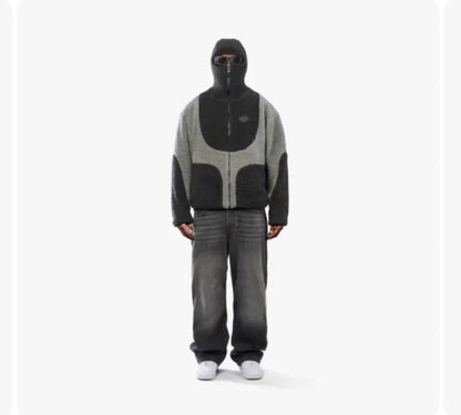 Men's Casual Wool Blend Zip-Up Hoodie