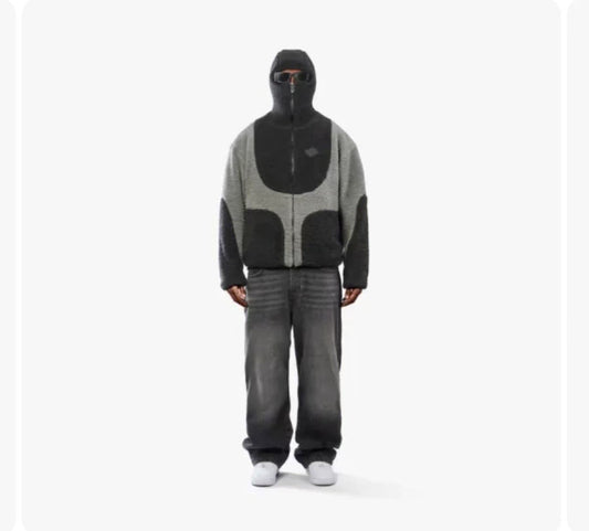 Men's Casual Wool Blend Zip-Up Hoodie