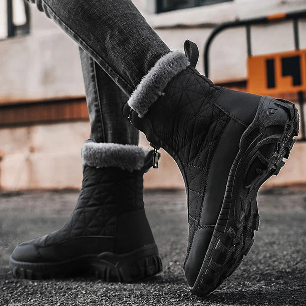 Insulated Men's Snow Boots - Waterproof and Durable