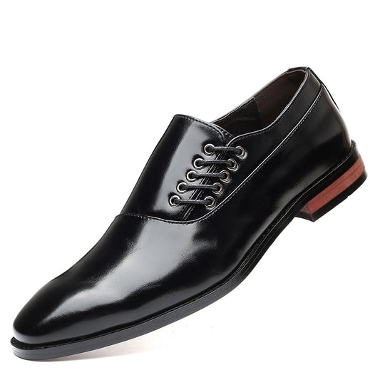 Men's Orthopedic Leather Side Lace Shoes