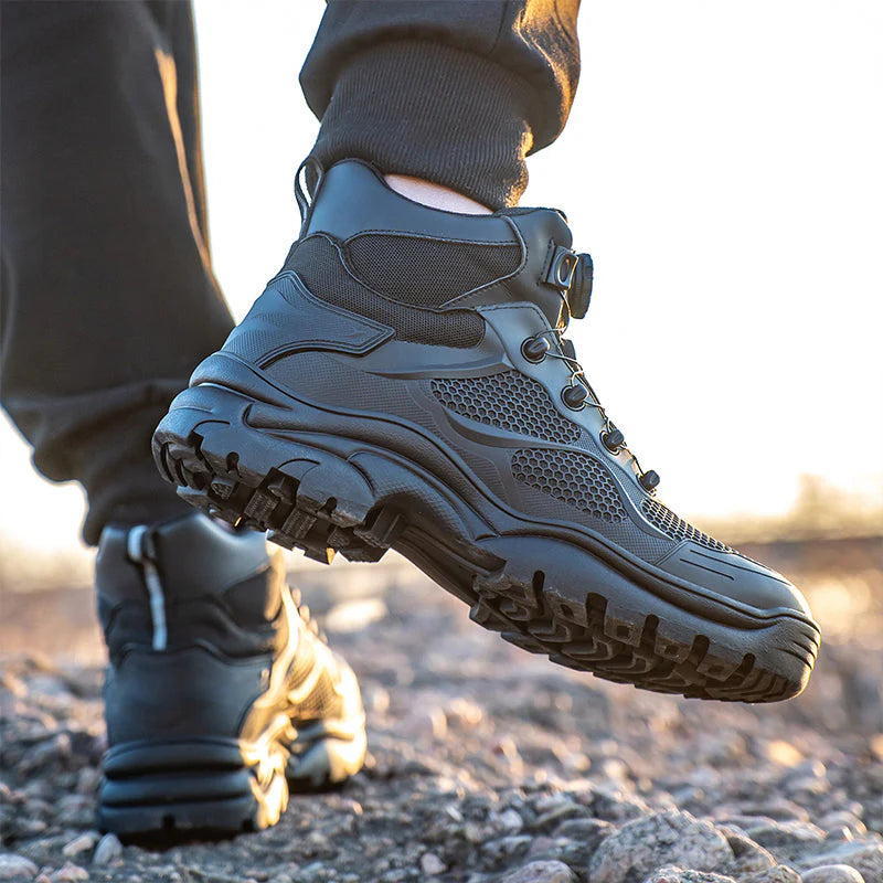 S3 Work Shoes Ultralight, Henner Wear-Resistant Safety Shoes with Steel Cap Swivel Buckle