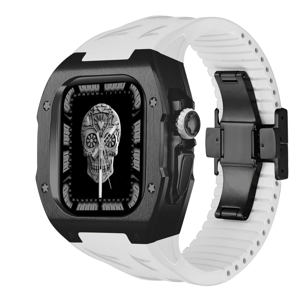 Tough Metal Case and Flexible Rubber Band for Apple Watch Ultra