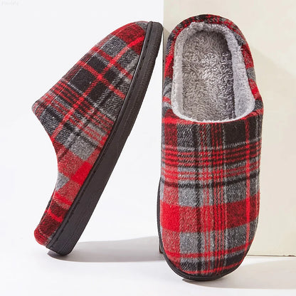 Warm Mens Plush Slippers