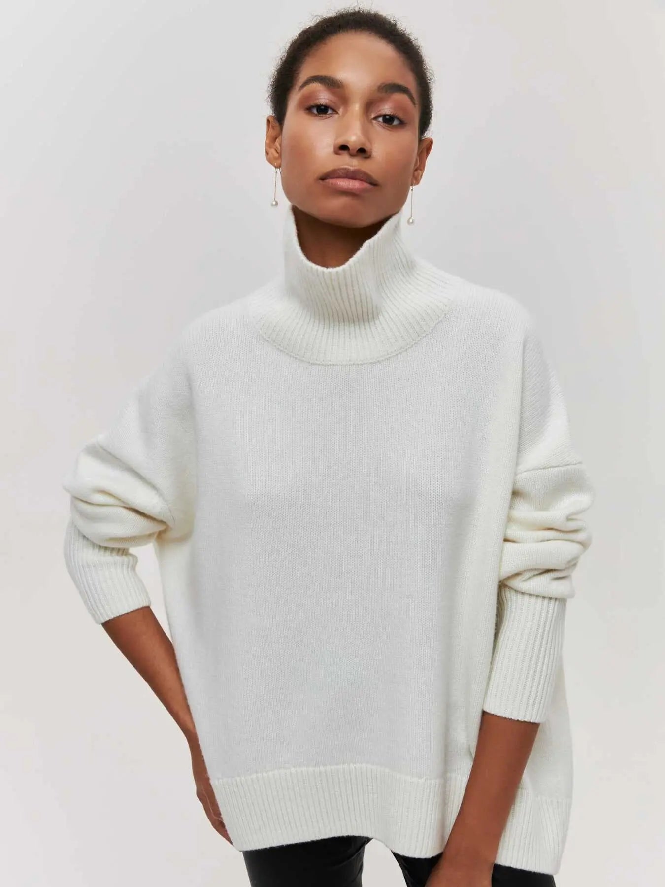 Comfy Relaxed Fit Crew Neck Sweater