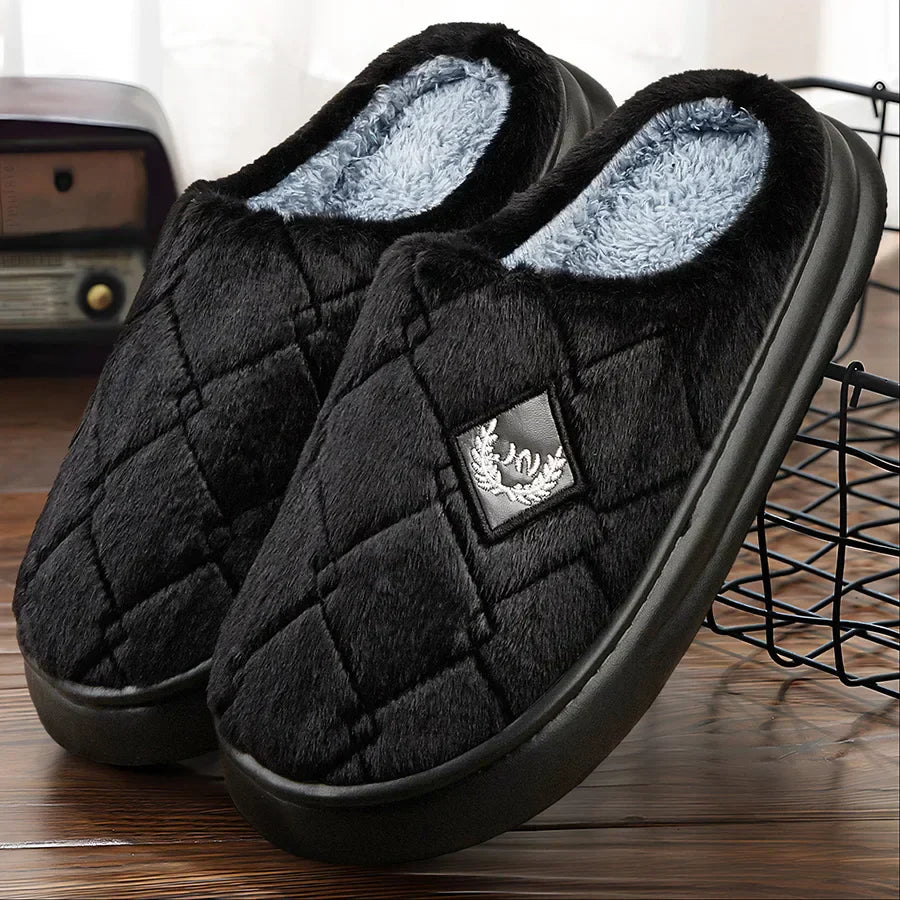 Warm Mens Fuzzy Lined Slipper Boots