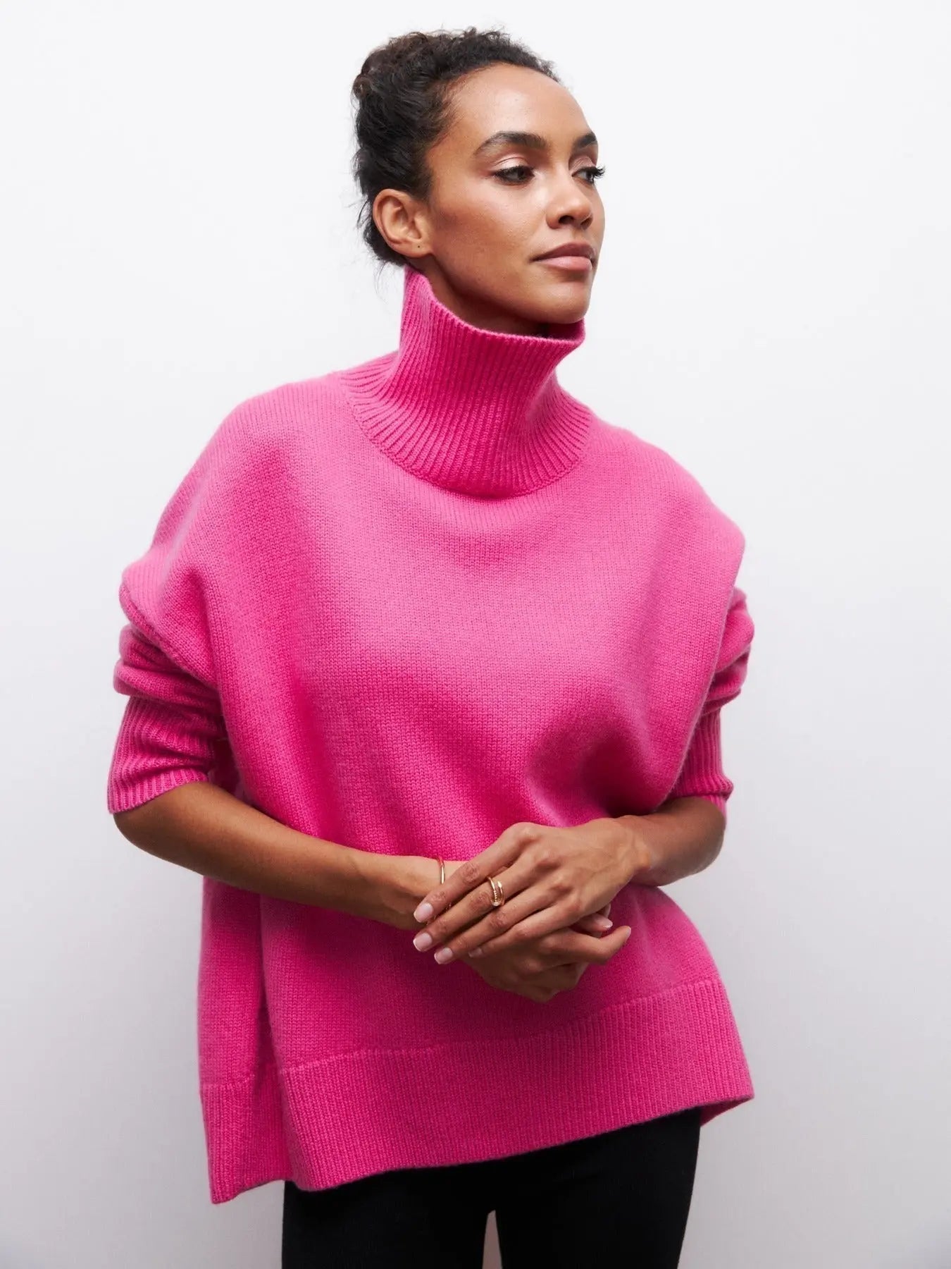 Comfy Relaxed Fit Crew Neck Sweater