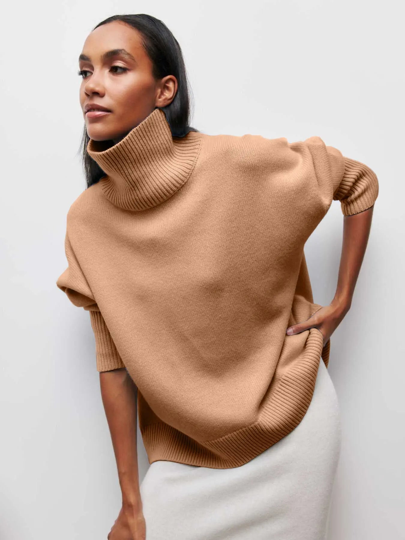 Comfy Relaxed Fit Crew Neck Sweater
