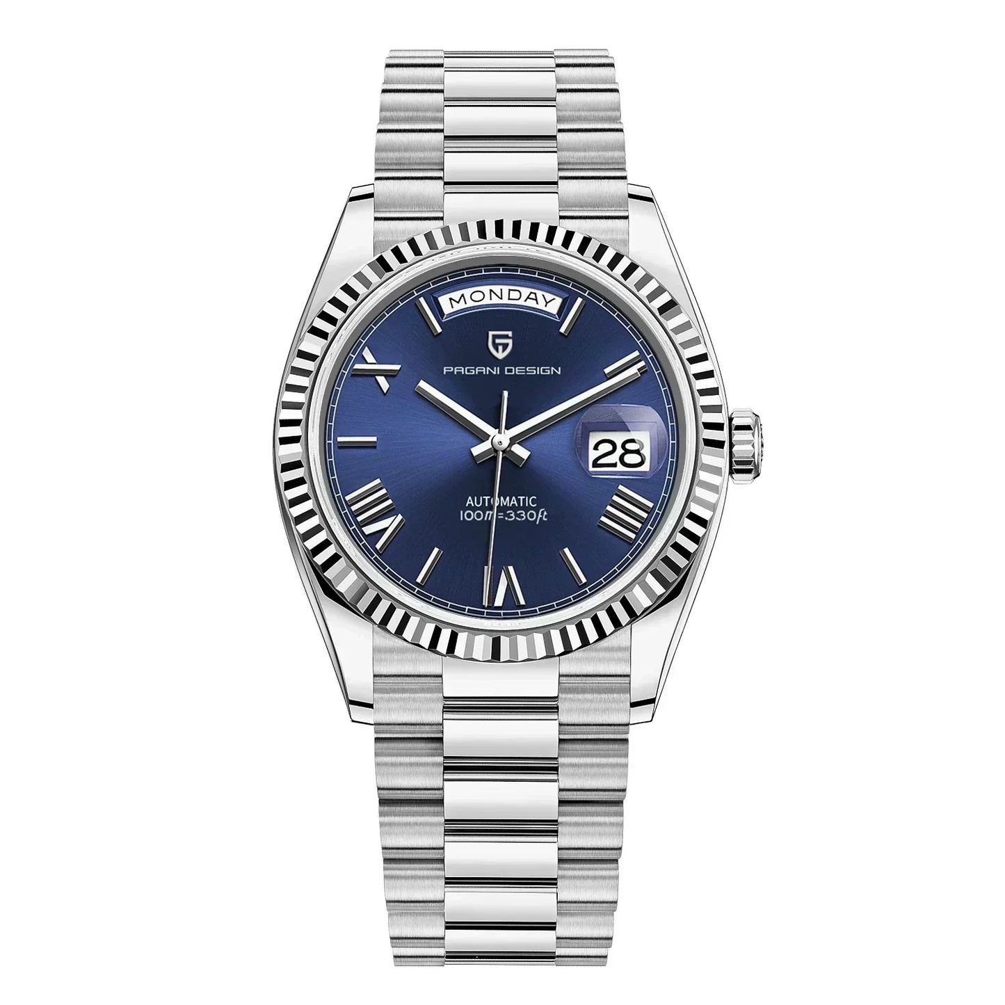 Luxury Quartz Stainless Steel Mens Watch With Date