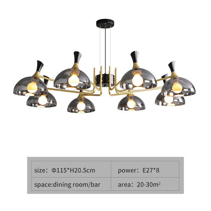 Luxurious Black Crystal Ceiling Light Fixture