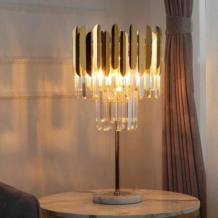 Stylish Glass Table and Floor Lamp