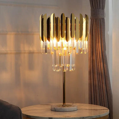 Stylish Glass Table and Floor Lamp
