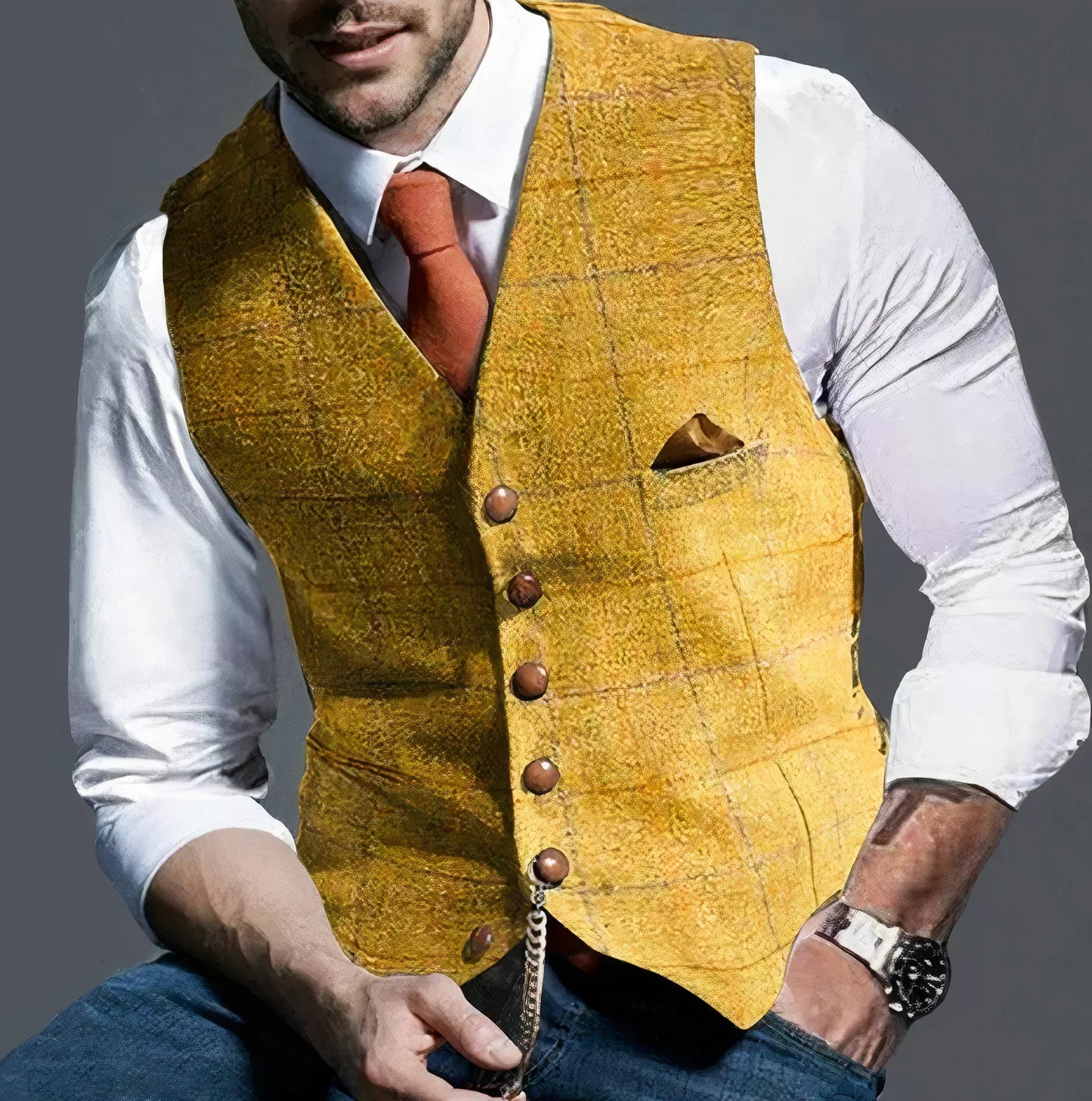 Classic Patterned Formal Vest