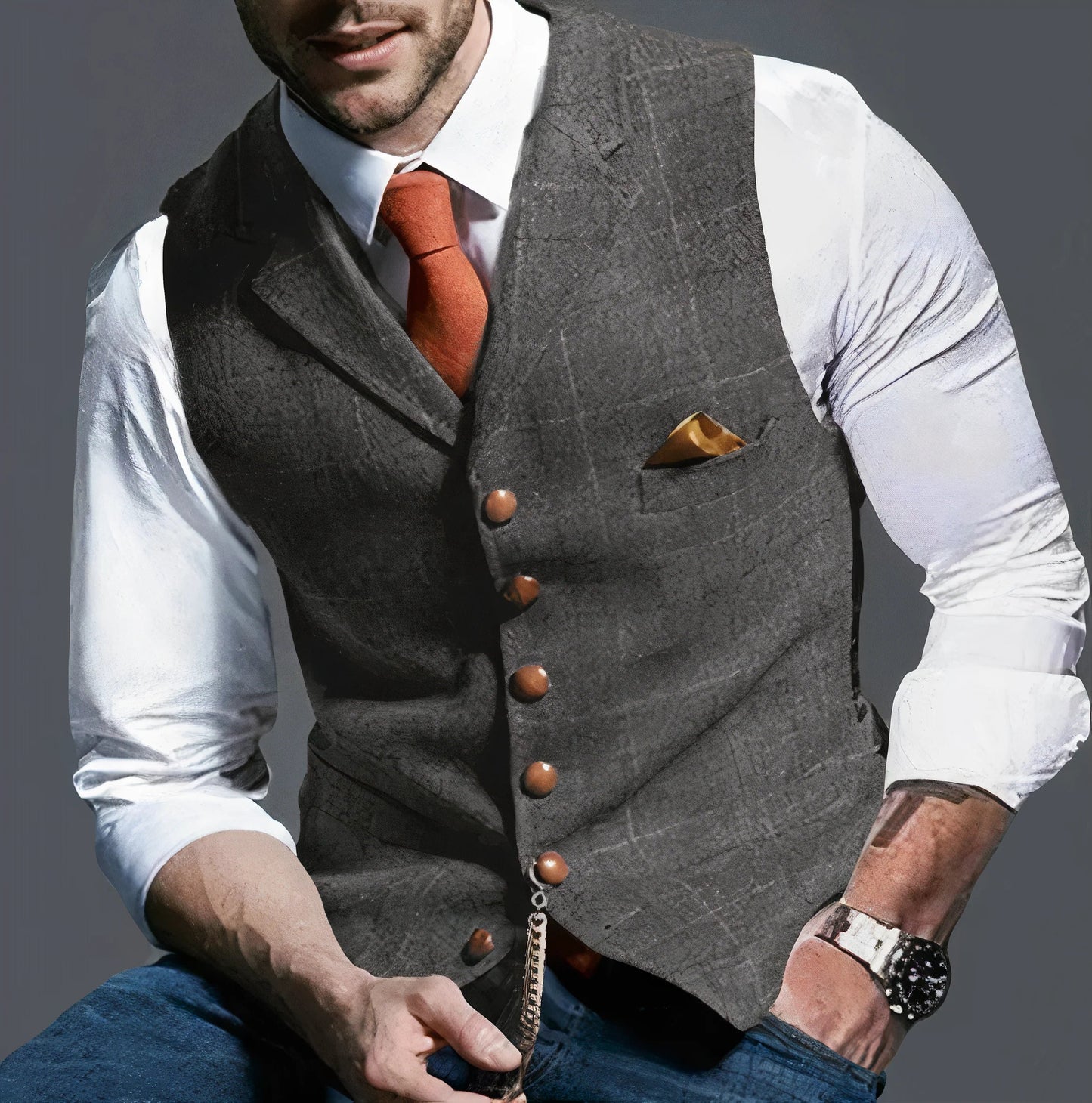 Classic Patterned Formal Vest