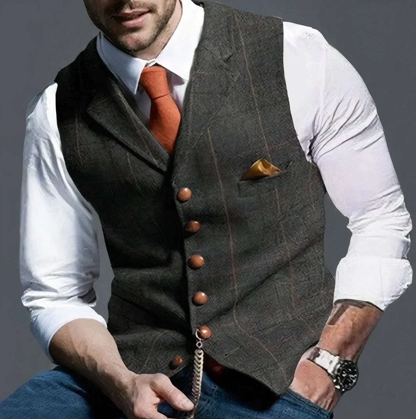 Classic Patterned Formal Vest