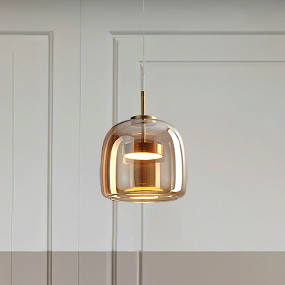 Luxury Gold Glass LED Pendant Ceiling Light