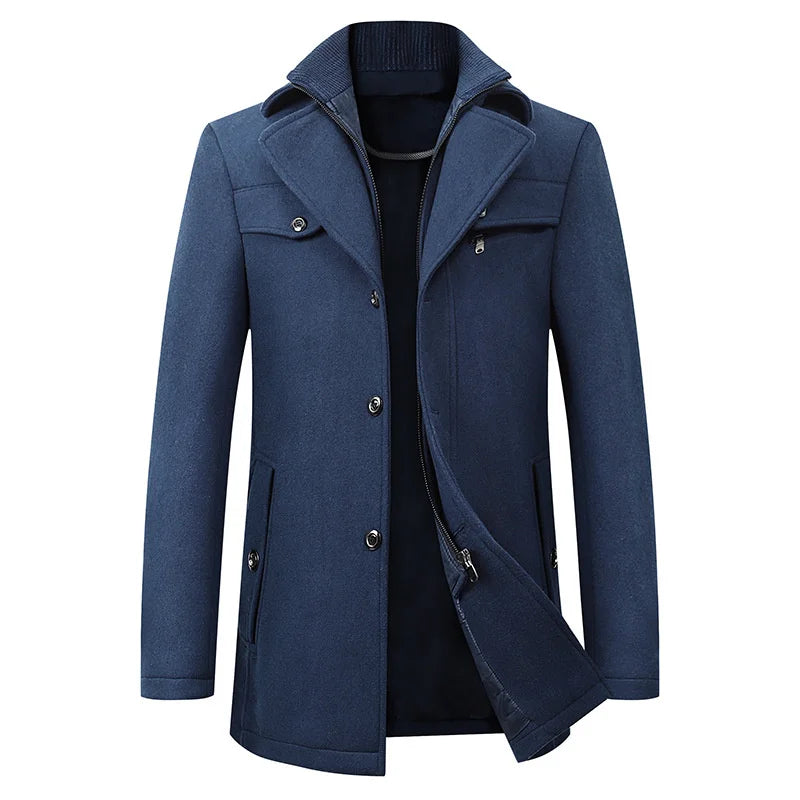 Classic Fit Men's Navy Pea Coat