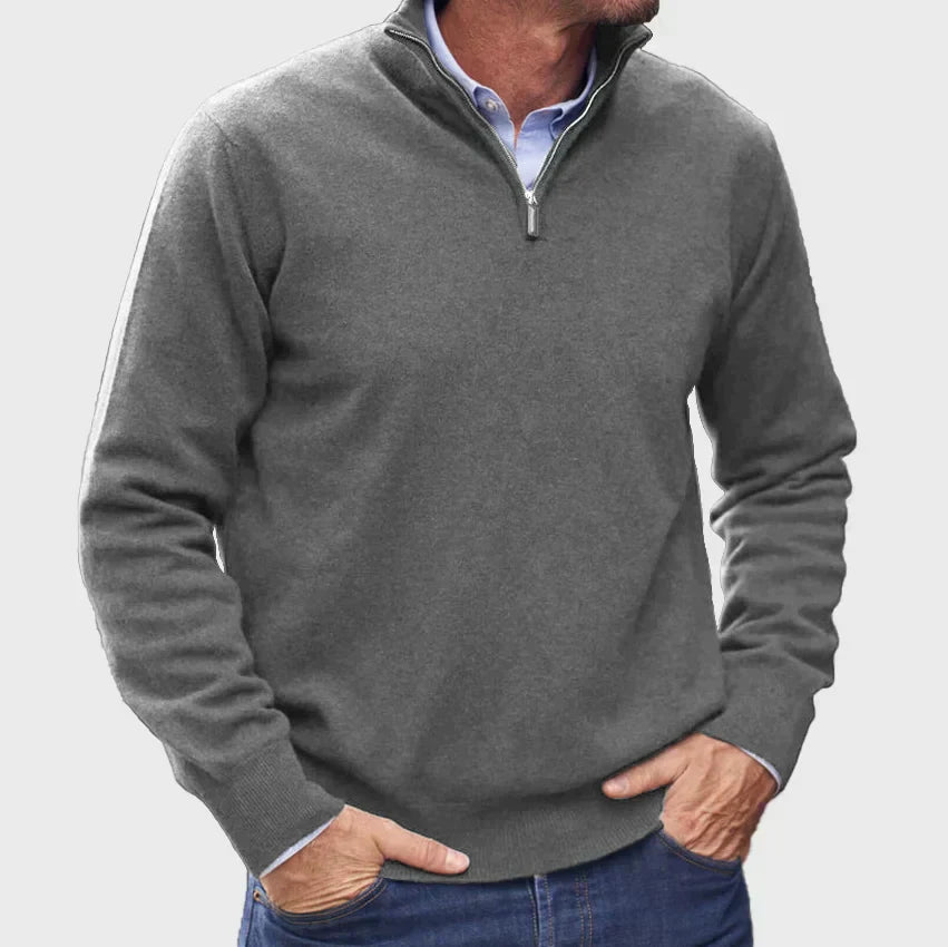 Classic Crew Neck Cashmere Men's Sweater