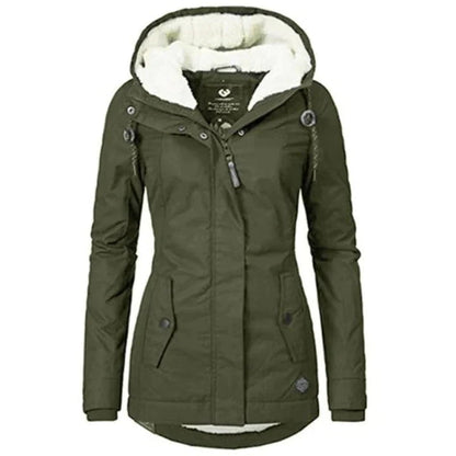 Warm Women's Fashion Parka Coat - OutfitLondon
