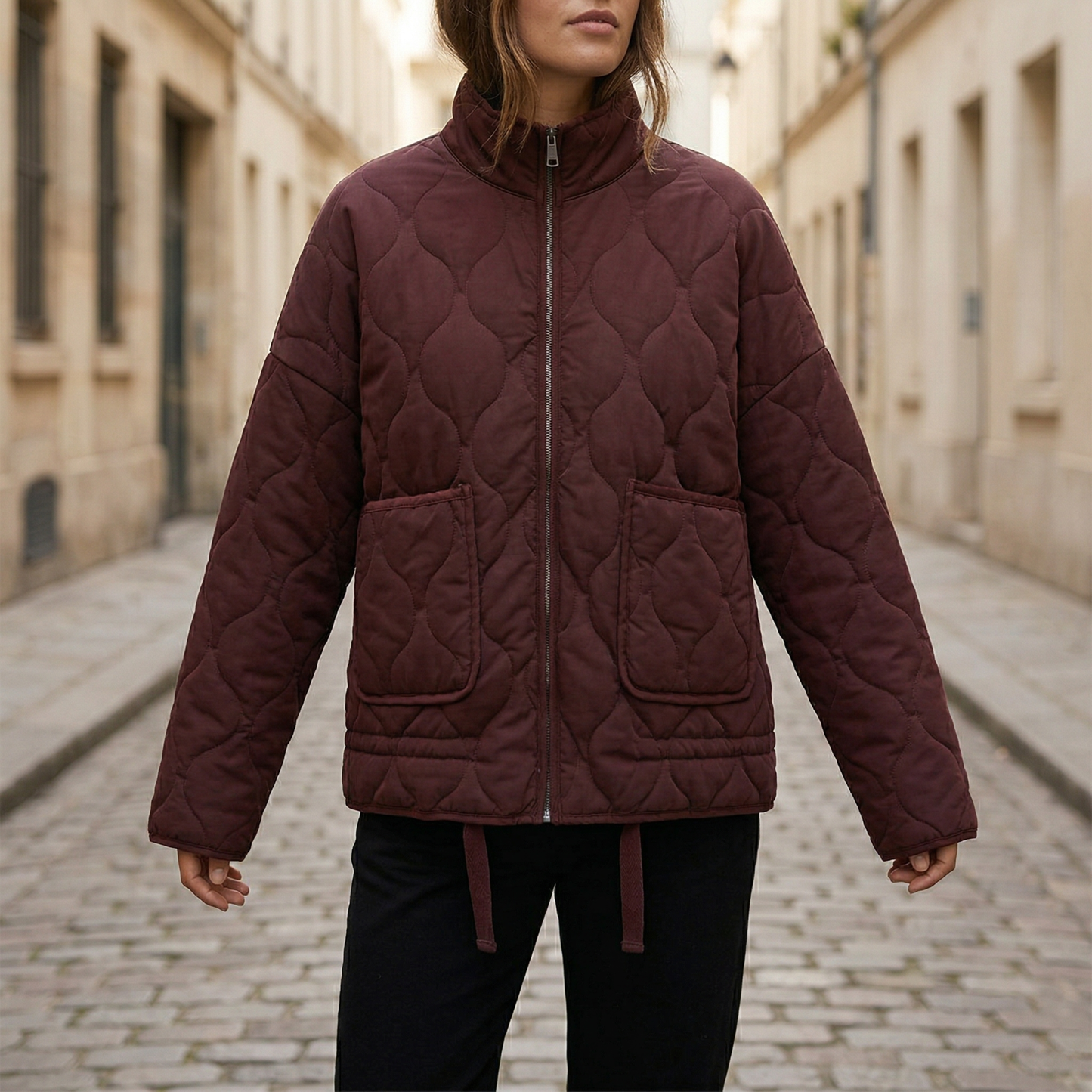 Warm Padded Women's Zip Up Winter Jacket