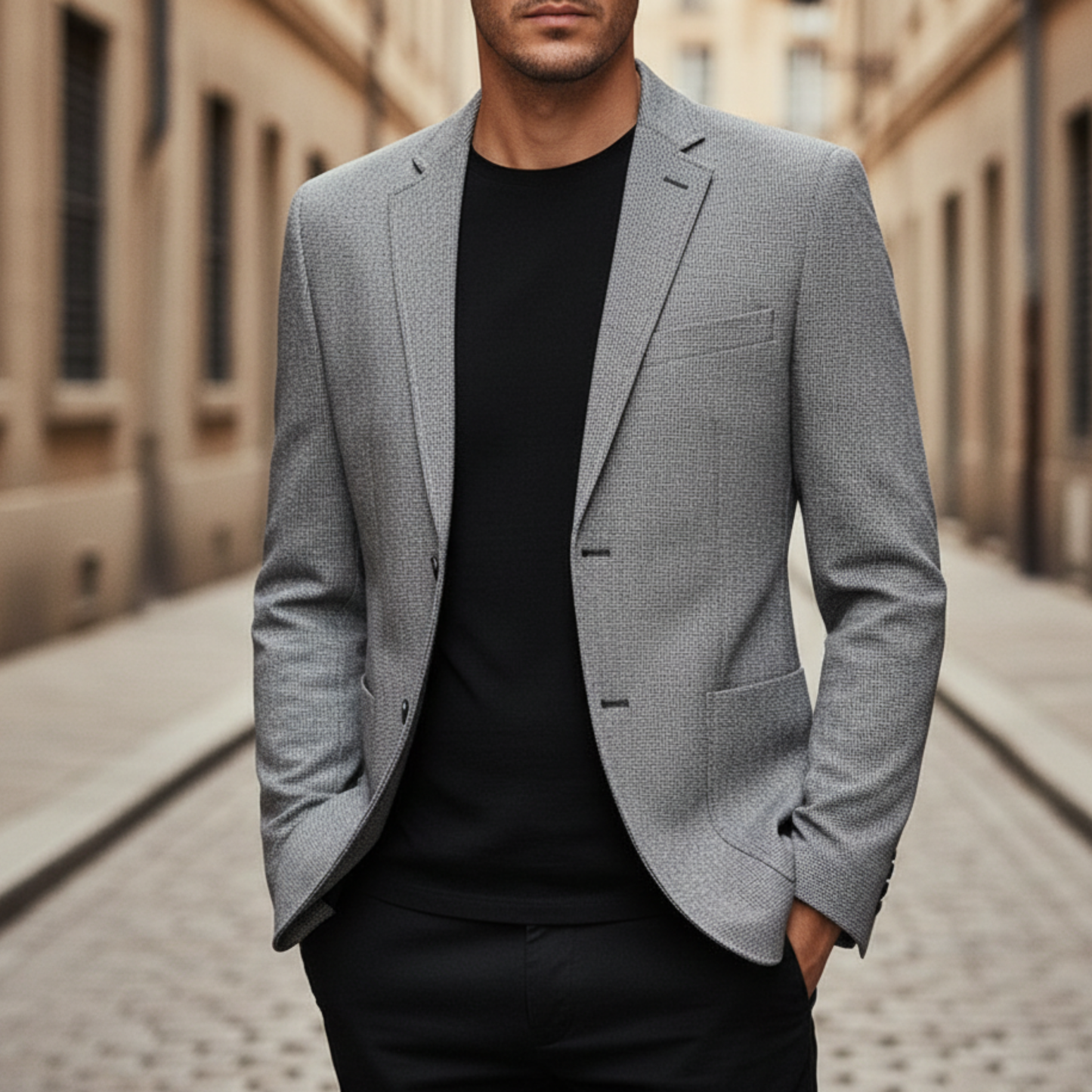 Stylish Fit Mens Two Button Casual Blazer Jacket