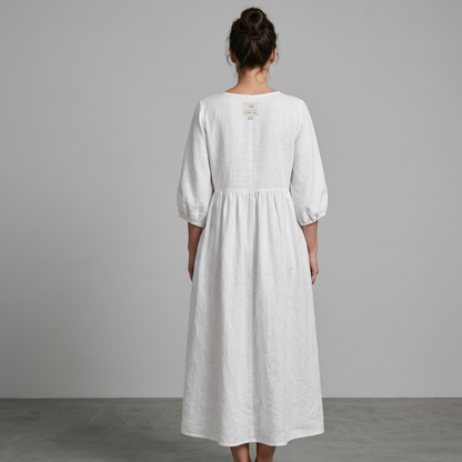 Comfy V Neck Maxi Dress with Pockets Casual Midi Dress