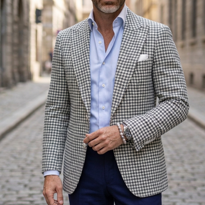 Stylish Patterned Slim Fit Men's Blazer Coat