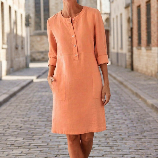 Classic Fit Knee Length Dress for Women - OutfitLondon