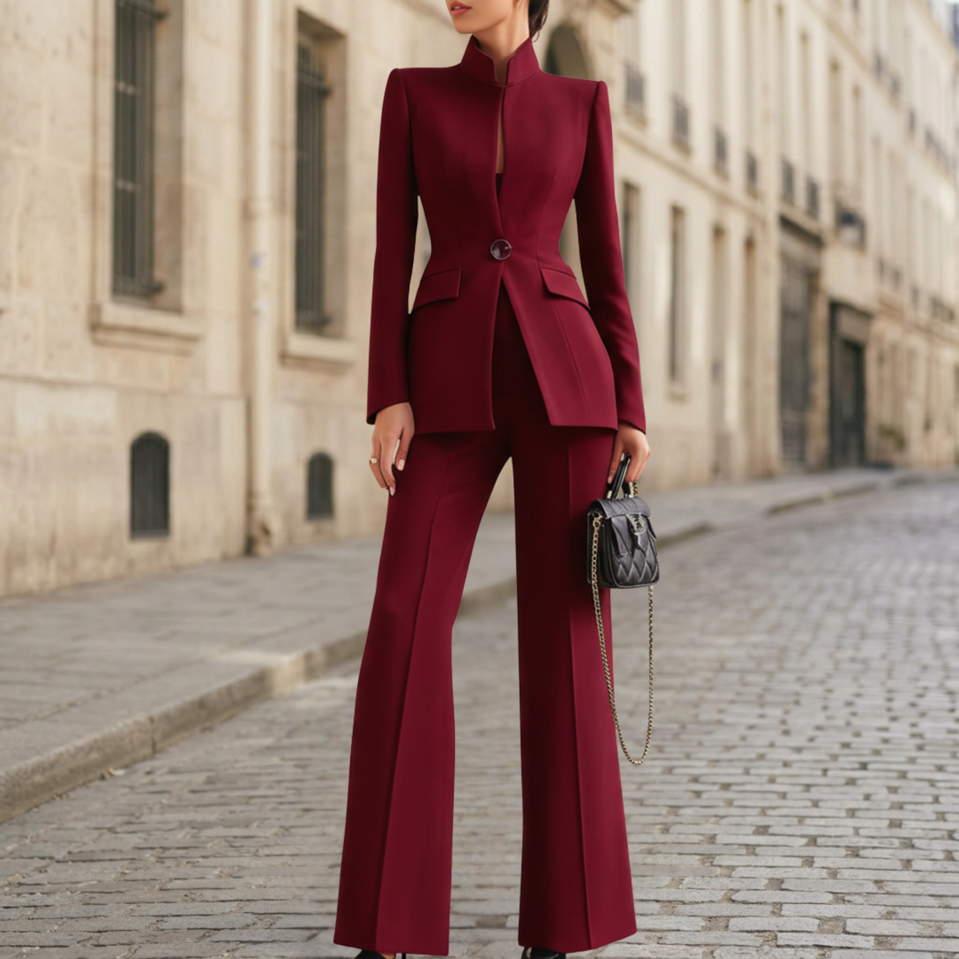 Classic 2 Piece Office Wear Pantsuit for Women - OutfitLondon