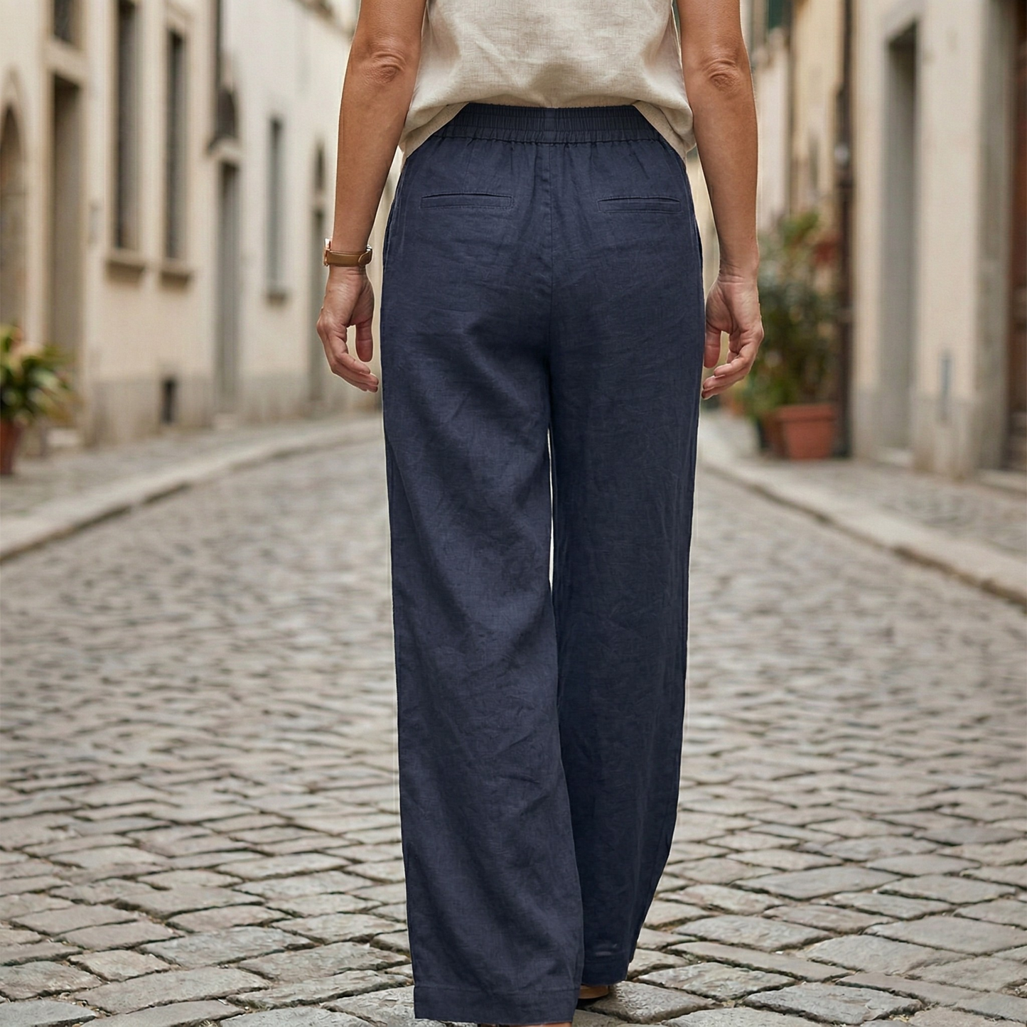Comfortable Women's Loose Fit Elastic Waist Pants