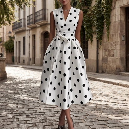 Floral Print Sleeveless Midi Summer Dress