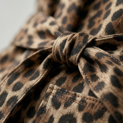 Chic Animal Print Jacket Outfit Set