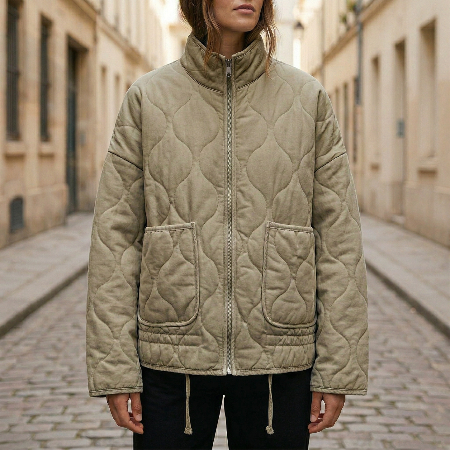 Warm Padded Women's Zip Up Winter Jacket