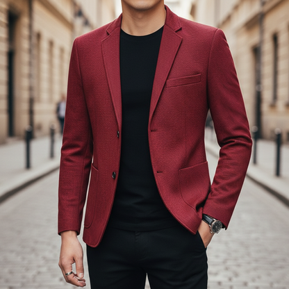 Stylish Fit Mens Two Button Casual Blazer Jacket