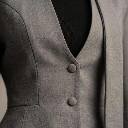 Classic Fit Women's Blazer with Chic Buttons