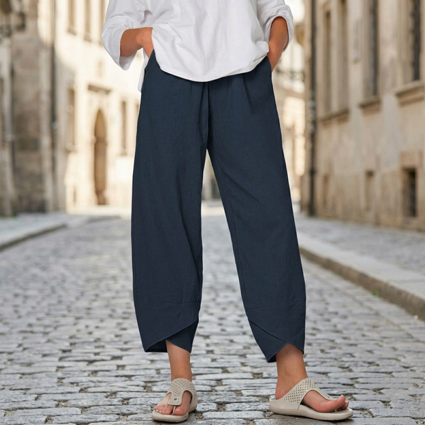 Comfortable Loose Fit Cropped Pants for Women