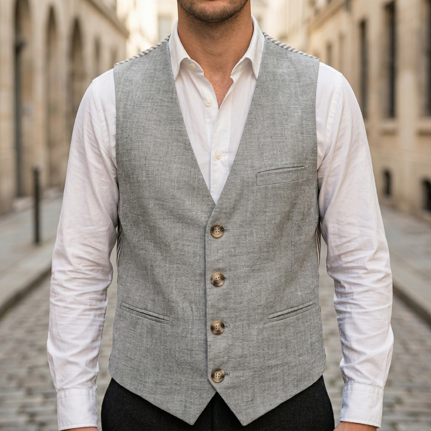 Summer Sleeveless V Neck Waistcoat Vest