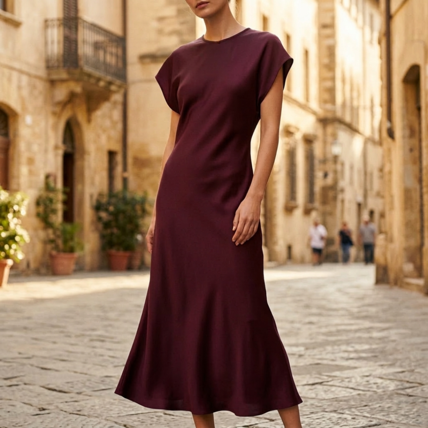 Ladies Classic Fit Knee Length Casual Day Dress - OutfitLondon