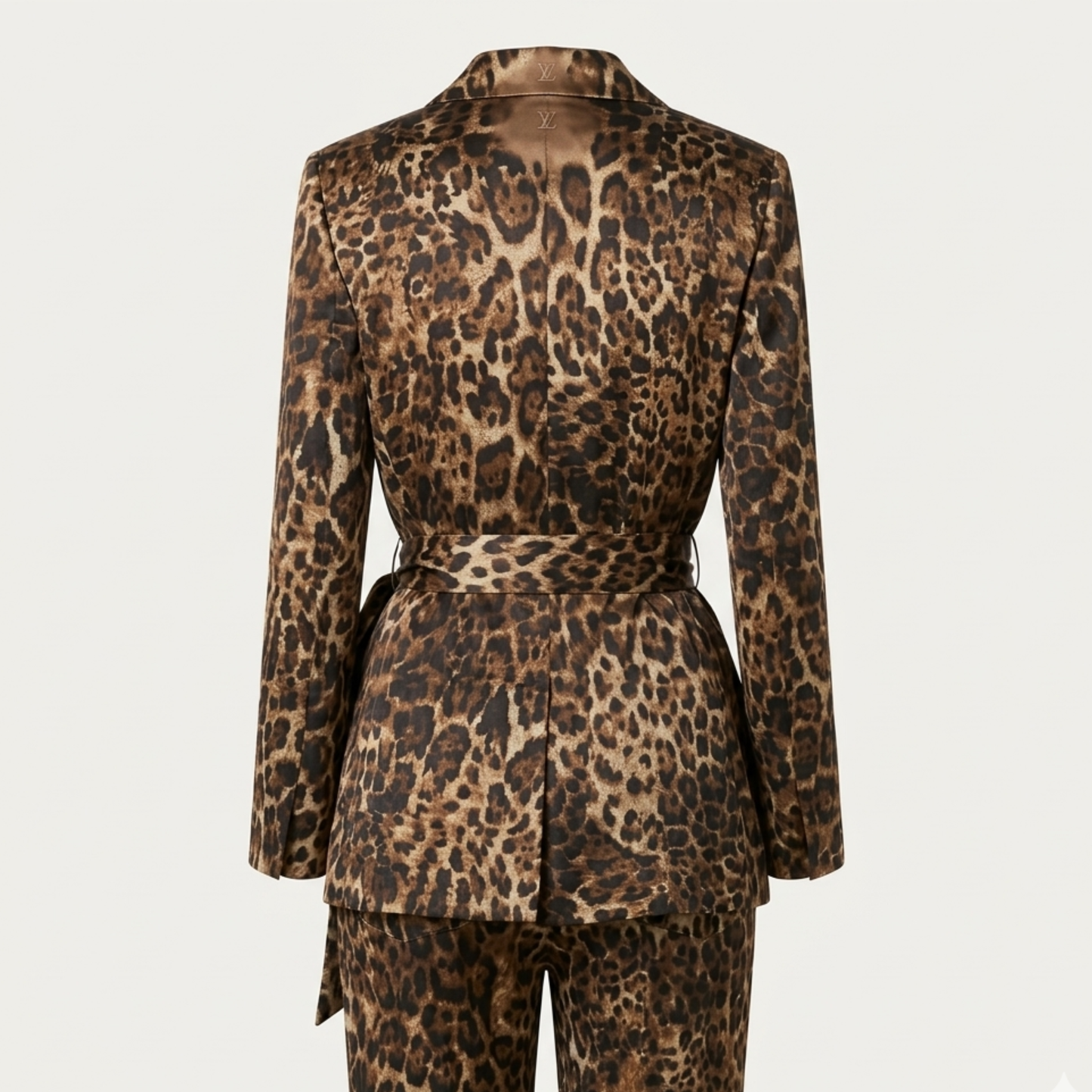 Chic Animal Print Jacket Outfit Set