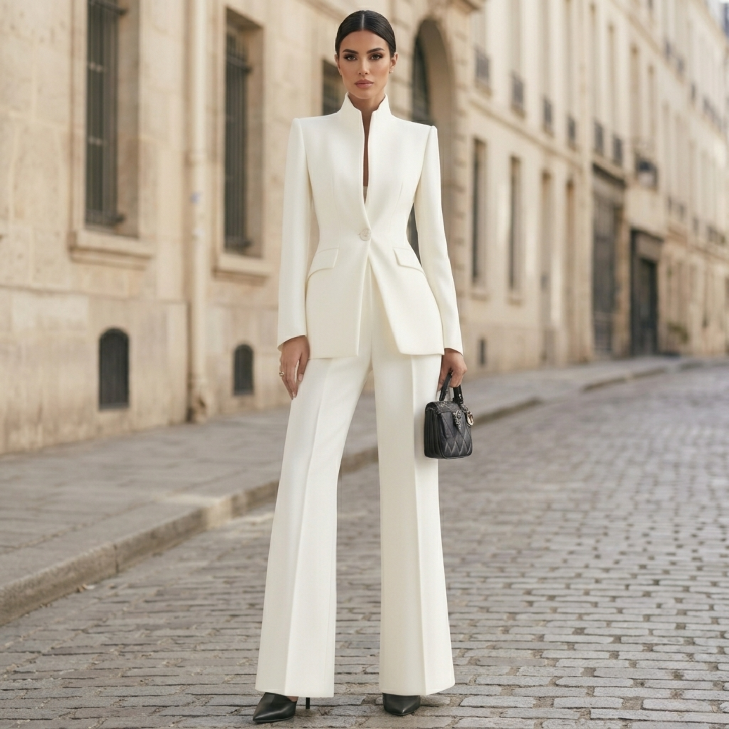 Classic 2 Piece Office Wear Pantsuit for Women