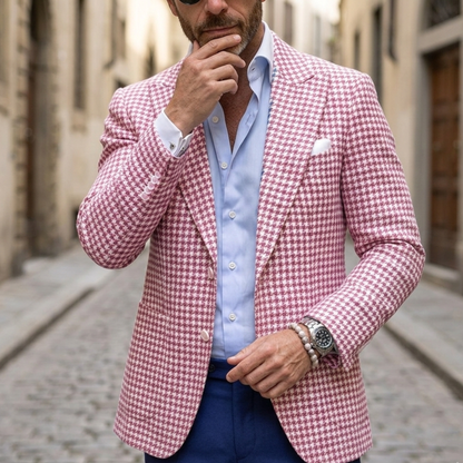 Stylish Patterned Slim Fit Men's Blazer Coat - OutfitLondon