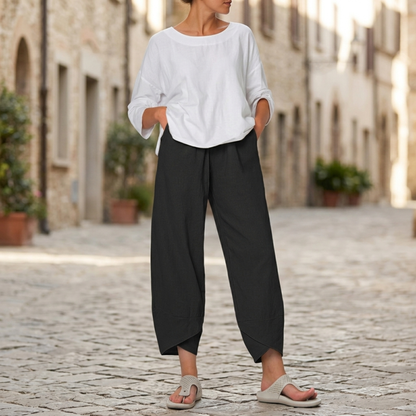 Comfortable Loose Fit Cropped Pants for Women