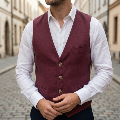 Summer Sleeveless V Neck Waistcoat Vest
