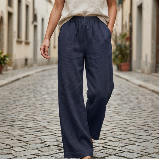 Comfortable Women's Loose Fit Elastic Waist Pants - OutfitLondon