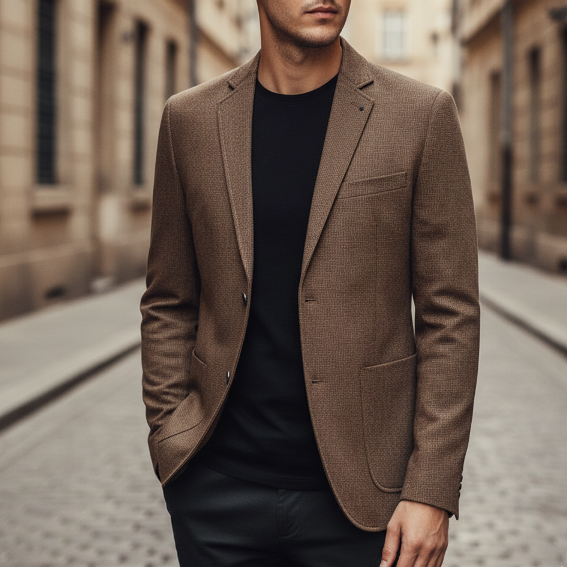 Stylish Fit Mens Two Button Casual Blazer Jacket - OutfitLondon