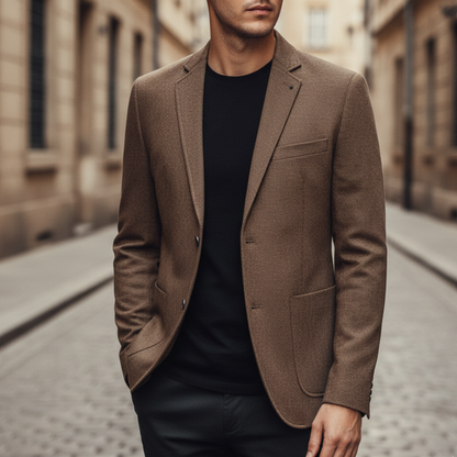 Stylish Fit Mens Two Button Casual Blazer Jacket - OutfitLondon